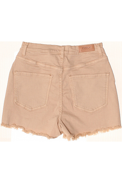 ONLY Dámské bavlněné kraťasy s vysokým pasem a kapsami béžové ležérní Velikost XS | ONLY | obrázek 2