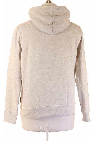 JACK & JONES Pánská mikina s kapucí a potiskem přes hlavu šedá bavlněná streetwear Velikost L | JACK & JONES | obrázek 3