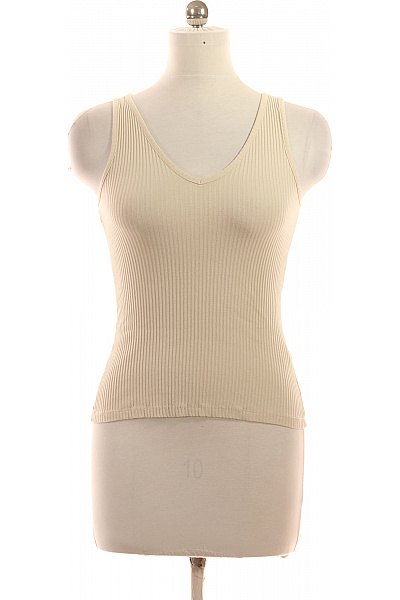 Dámské bavlněné tílko basic jednobarevné s výstřihem do V Vel. 38 | Unimoda | obrázek 2