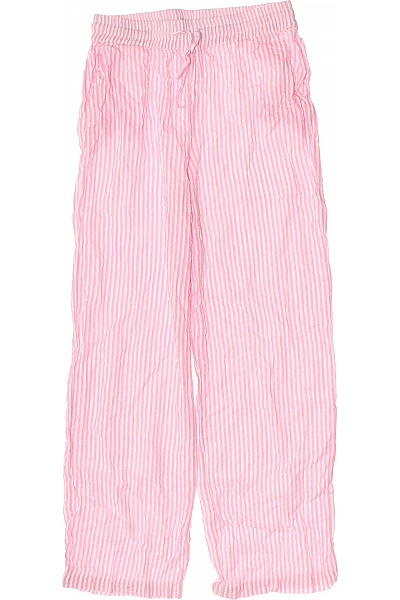 PIECES Dámské pruhované kalhoty volnočasové růžové Vel. M | PIECES | obrázek 2
