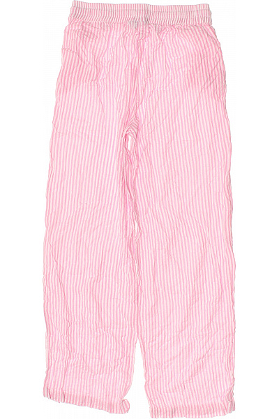 PIECES Dámské pruhované kalhoty volnočasové růžové Vel. M | PIECES | obrázek 3