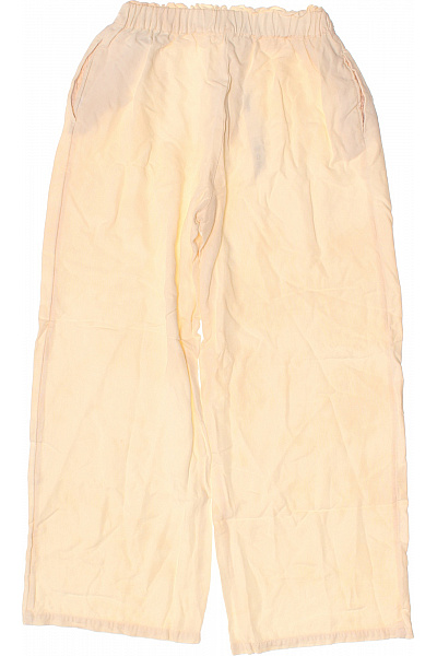 Dámské volnočasové kalhoty široké béžové viskózové Velikost 36 | Unimoda | obrázek 3