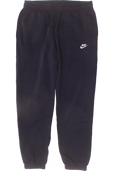 Nike Pánské Bavlněné Tepláky Sportovní Volnočasové Dlouhé Modré S Kapsami Velikost L