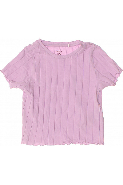 Name It Dívčí tričko s krátkým rukávem a žebrovaným vzorem Velikost 122/128 | Name It | obrázek 2