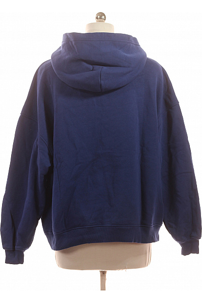 OH APRIL dámská bavlněná mikina s kapucí a klokaní kapsou modrá oversized Vel. M | OH APRIL | obrázek 2