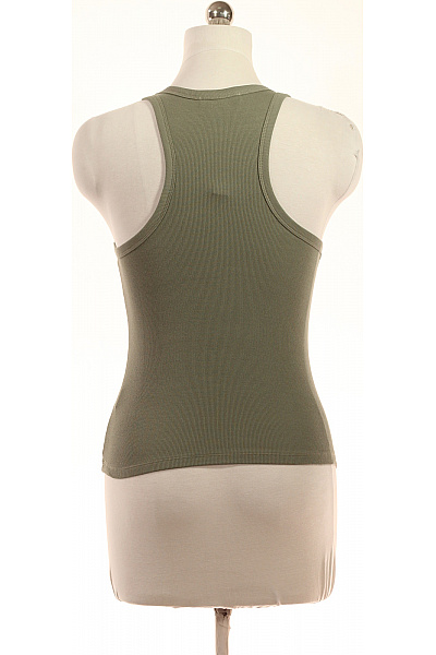 dámské tílko bez rukávů zelené jednobarevné basic bavlna Velikost m | Unimoda | obrázek 2