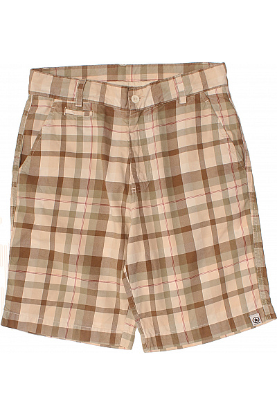 CONVERSE Pánské bavlněné kostkované kraťasy volnočasové béžové s kapsami Vel. S | CONVERSE | obrázek 2