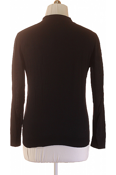 Pánské tričko s dlouhým rukávem a límečkem černé bavlněné jednobarevné basic Velikost L | Unimoda | obrázek 3