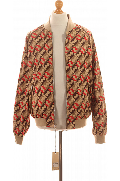 Scotch & Soda Pánská Bomber Bunda S Potiskem Béžová Vel. M