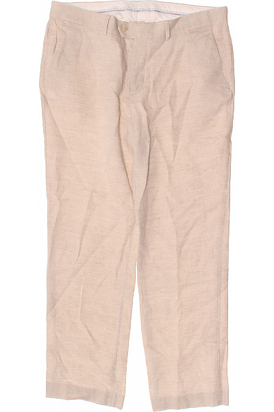 TATUUM Pánské lněné kalhoty volnočasové béžové rovné Vel. 35 | TATUUM | obrázek 2