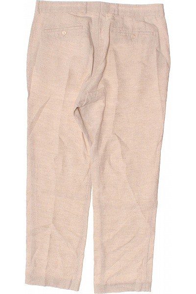 TATUUM Pánské lněné kalhoty volnočasové béžové rovné Vel. 35 | TATUUM | obrázek 3