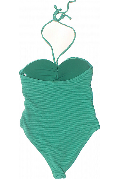 Dámské jednodílné plavky za krk žebrované zelené Velikost M | Unimoda | obrázek 2