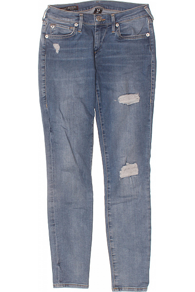 True Religion Dámské Džíny Skinny Modré Strečové S Dírami Vel. 26