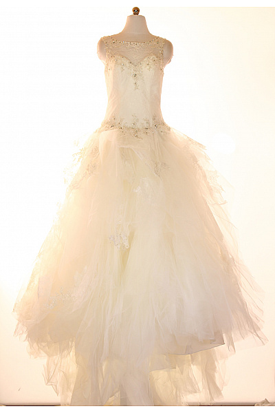 Svatební Dlouhé Princeznovské Tylové šaty S Korzetem Třpytivé Velikost 40