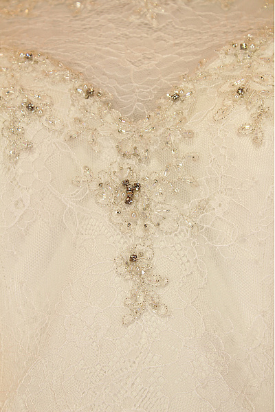 Svatební dlouhé princeznovské tylové šaty s korzetem třpytivé Velikost 40 | Unimoda | obrázek 5