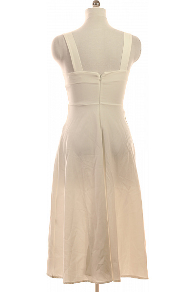 etika Dámské šaty bez rukávů midi elegantní letní jednoduché bílé Vel. M | etika | obrázek 2