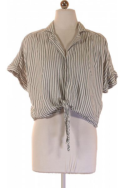 ONLY Dámská Pruhovaná Košile S Krátkým Rukávem Na Zavazování Velikost S