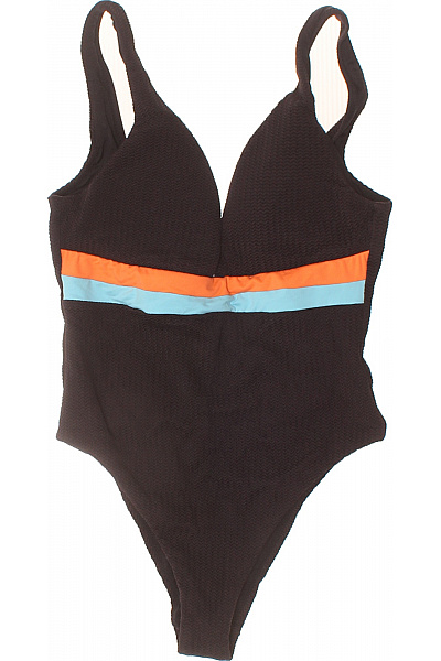 Dámské jednodílné plavky černé pruhované moderní Velikost 12 | Unimoda | obrázek 2