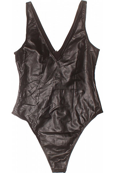 Petite Fleur dámské černé kožené body zip Vel. EU 38 | Petite Fleur | obrázek 3