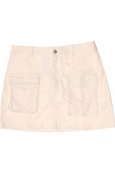 Béžová Cargo Sukně S Kapsami Krátká Nad Kolena Vel. 40