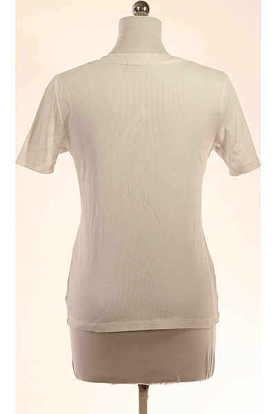 Calvin Klein Dámské tričko s krátkým rukávem a výstřihem do V basic jednobarevné s výšivkou bavlněné Velikost M | Calvin Klein | obrázek 2