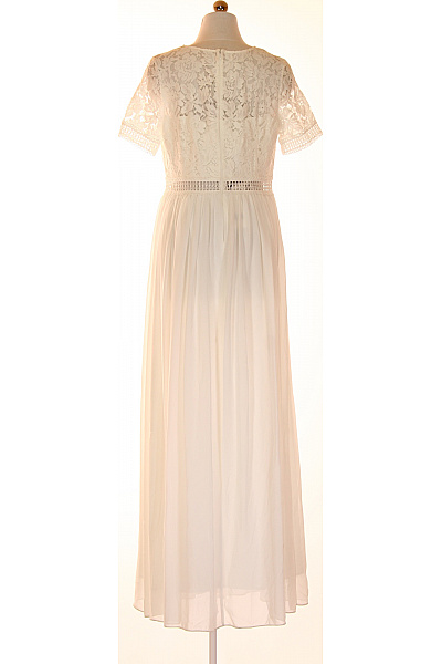 APART Dámské dlouhé bílé krajkové šaty krátký rukáv empírové letní Vel. 40 | APART | obrázek 2