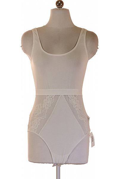 Dámské bílé body krajkové modalové Velikost M | Unimoda | obrázek 2