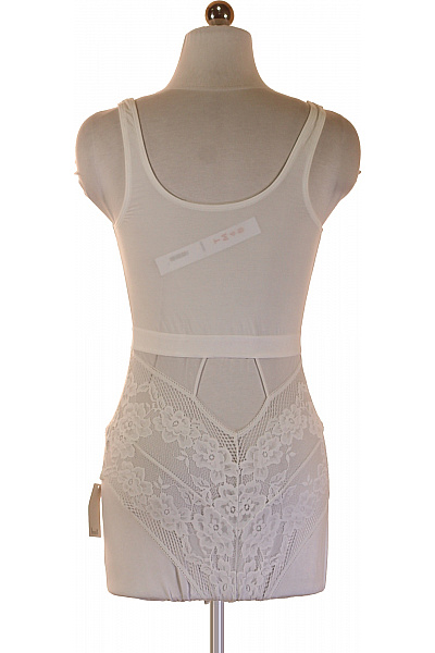 Dámské bílé body krajkové modalové Velikost M | Unimoda | obrázek 3