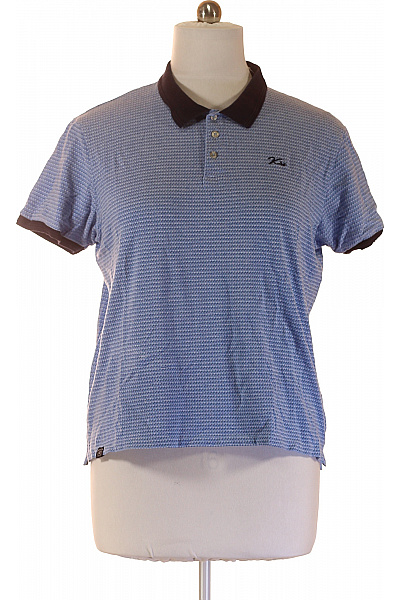 Koroshi. Pánské tričko s krátkým rukávem a límečkem modré Velikost xl | Koroshi. | obrázek 2