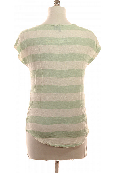 VERO MODA Dámské tričko krátký rukáv pruhované zelené basic Vel. M | VERO MODA | obrázek 2