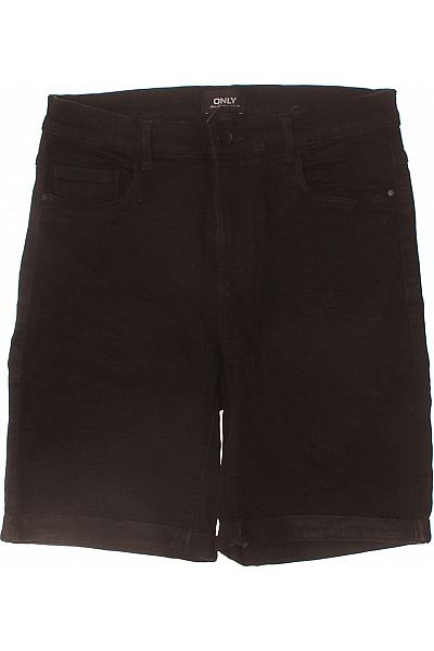 ONLY Dámské černé Krátké Džínové Volnočasové S Kapsami Vel. M