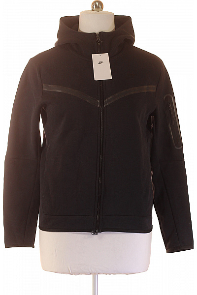 Nike Pánská černá Mikina S Kapucí Na Zip Sportovní Bavlněná Streetwear Velikost M