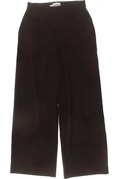 OBJECT Dámské černé široké Kalhoty Volnočasové Elegantní Polyesterové Vel. 36