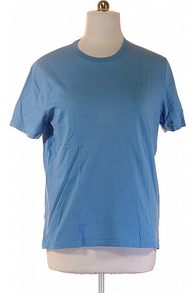 Hollister Pánské Tričko Modré S Krátkým Rukávem Basic Jednobarevné Bavlněné Velikost Xl