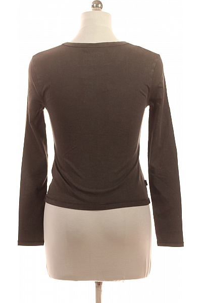 DESIGUAL Dámské tričko s dlouhým rukávem a potiskem LOVE hnědé bavlněné basic Vel. EU M | DESIGUAL | obrázek 3