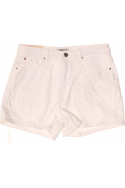 ONLY Bavlněné Kraťasy S Kapsami Volnočasové Krátké Bílé Vel. M