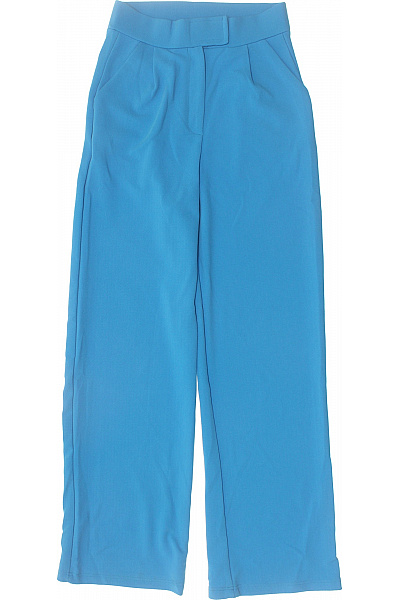 Enter Dámské modré široké volnočasové elegantní kalhoty s vysokým pasem Velikost 38 | Enter | obrázek 2