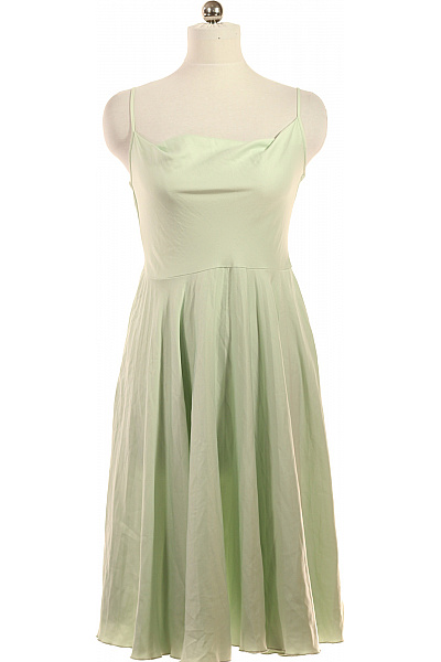 Closet Dámské šaty Na Ramínka Midi Pastelové Plisované Letní Velikost UK 12