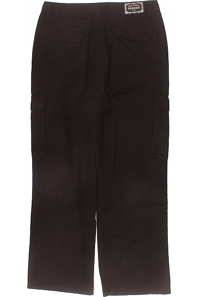 Koroshi. Dámské bavlněné cargo kalhoty s kapsami volnočasové dlouhé černé Vel. 40 | Koroshi. | obrázek 3