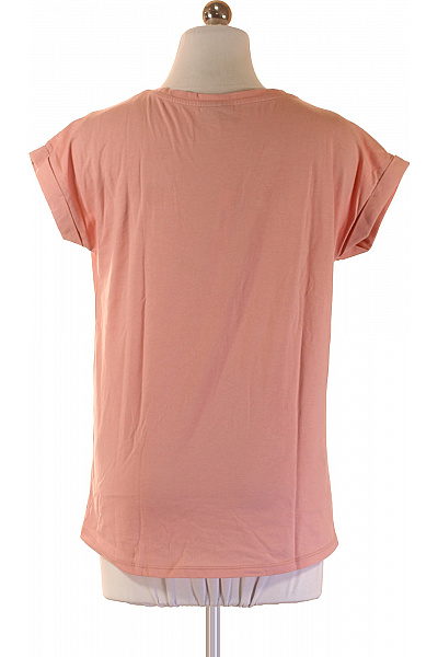 VILA Dámské tričko s krátkým rukávem růžové jednobarevné basic Velikost S | VILA | obrázek 2