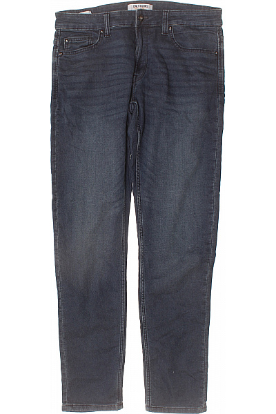 ONLY & SONS Pánské Džíny Strečové Rovné S Kapsami Modré Velikost 33