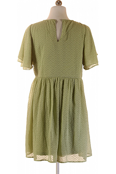 VERO MODA Zelené puntíkované šaty s krátkým rukávem a volnočasové Vel. S | VERO MODA | obrázek 2