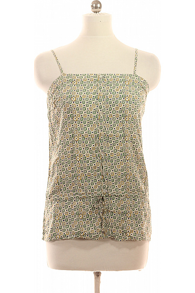 CAMAIEU Dámská Halenka Bez Rukávů Vzorovaná Zelená Viskózová Velikost EU 40