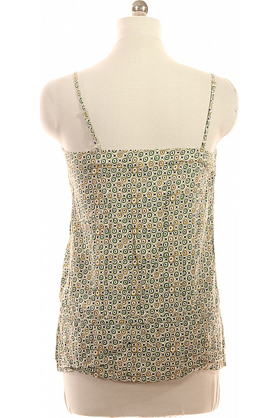 CAMAIEU Dámská halenka bez rukávů vzorovaná zelená viskózová Velikost EU 40 | CAMAIEU | obrázek 2