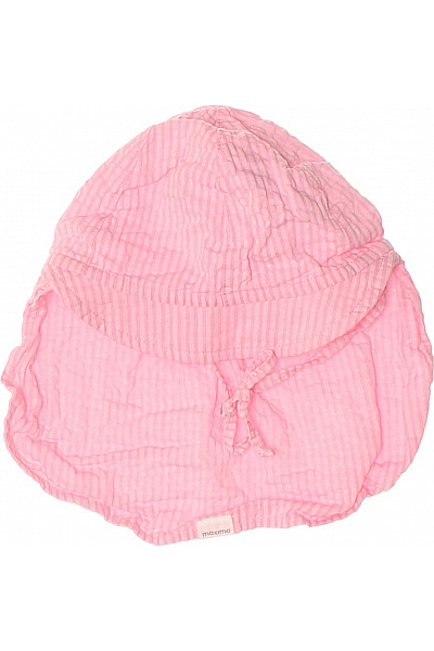 MAXIMO Růžová Pruhovaná Bavlněná čepice Se šňůrkou