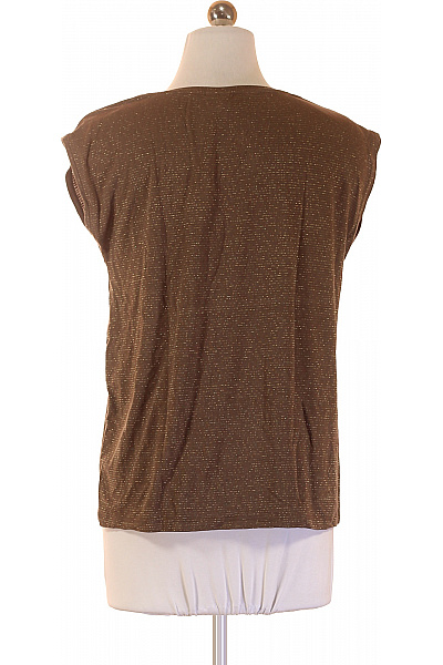 PIECES Dámské tričko s krátkým rukávem hnědé s flitry Velikost S | PIECES | obrázek 3