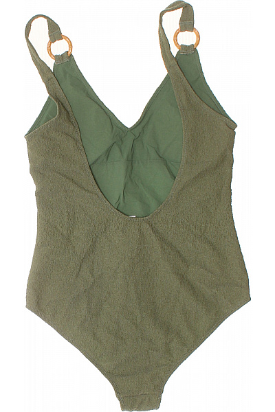 Love stories Dámské jednodílné plavky khaki s dřevěnými kroužky Vel. S | Love stories | obrázek 3