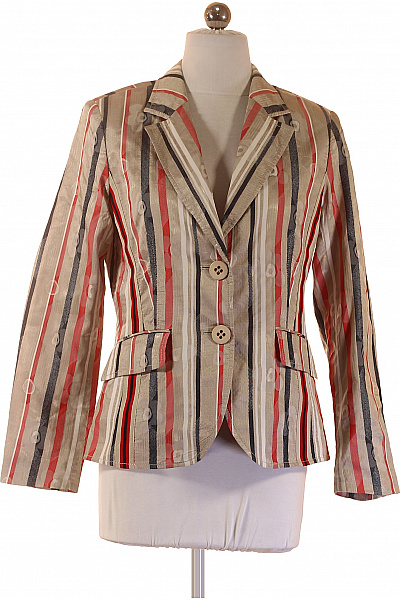 STRENESSE Dámská Pruhovaná Elegantní Saka Velikost 36