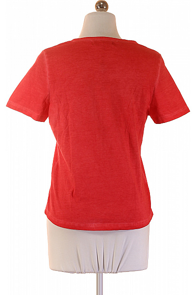 COLLECTION Dámské tričko s krátkým rukávem a výšivkou červené bavlněné Velikost s | COLLECTION | obrázek 2