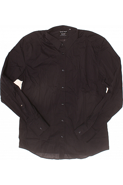 MILANO Pánské Elegantní Bavlněné Košile S Prodlouženým Rukávem černé Velikost 56